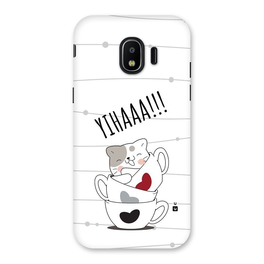 Cute Cat Cup Back Case for Galaxy J2 Pro 2018