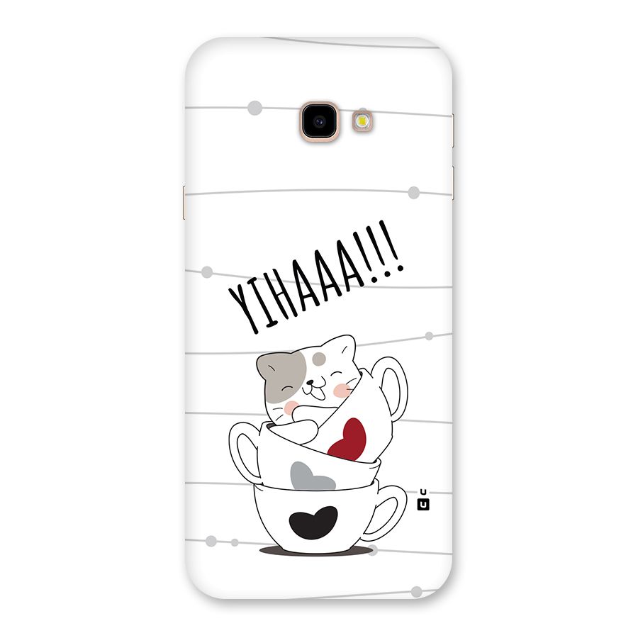Cute Cat Cup Back Case for Galaxy J4 Plus