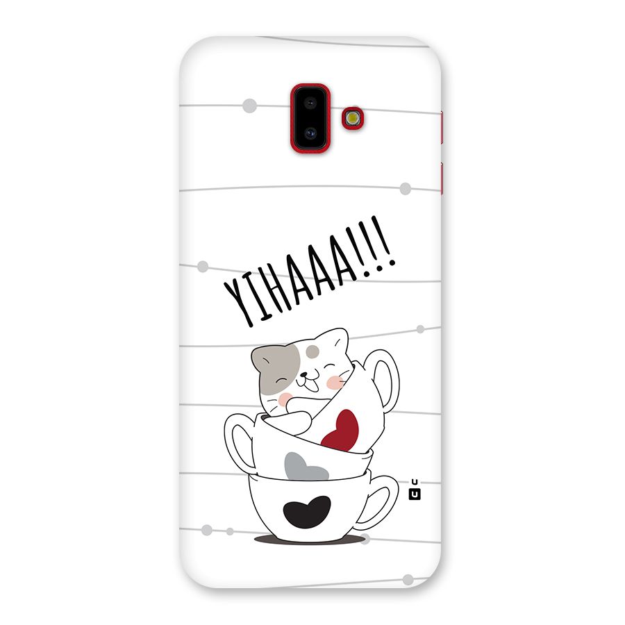 Cute Cat Cup Back Case for Galaxy J6 Plus