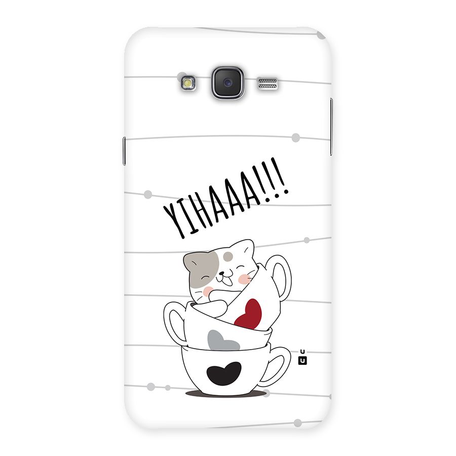 Cute Cat Cup Back Case for Galaxy J7