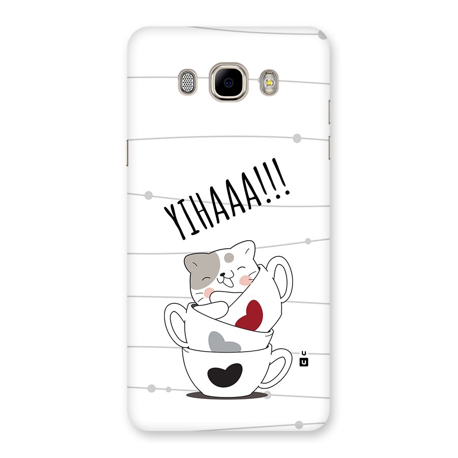 Cute Cat Cup Back Case for Galaxy J7 2016