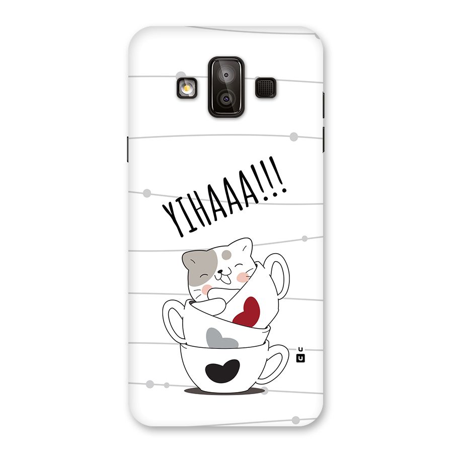 Cute Cat Cup Back Case for Galaxy J7 Duo