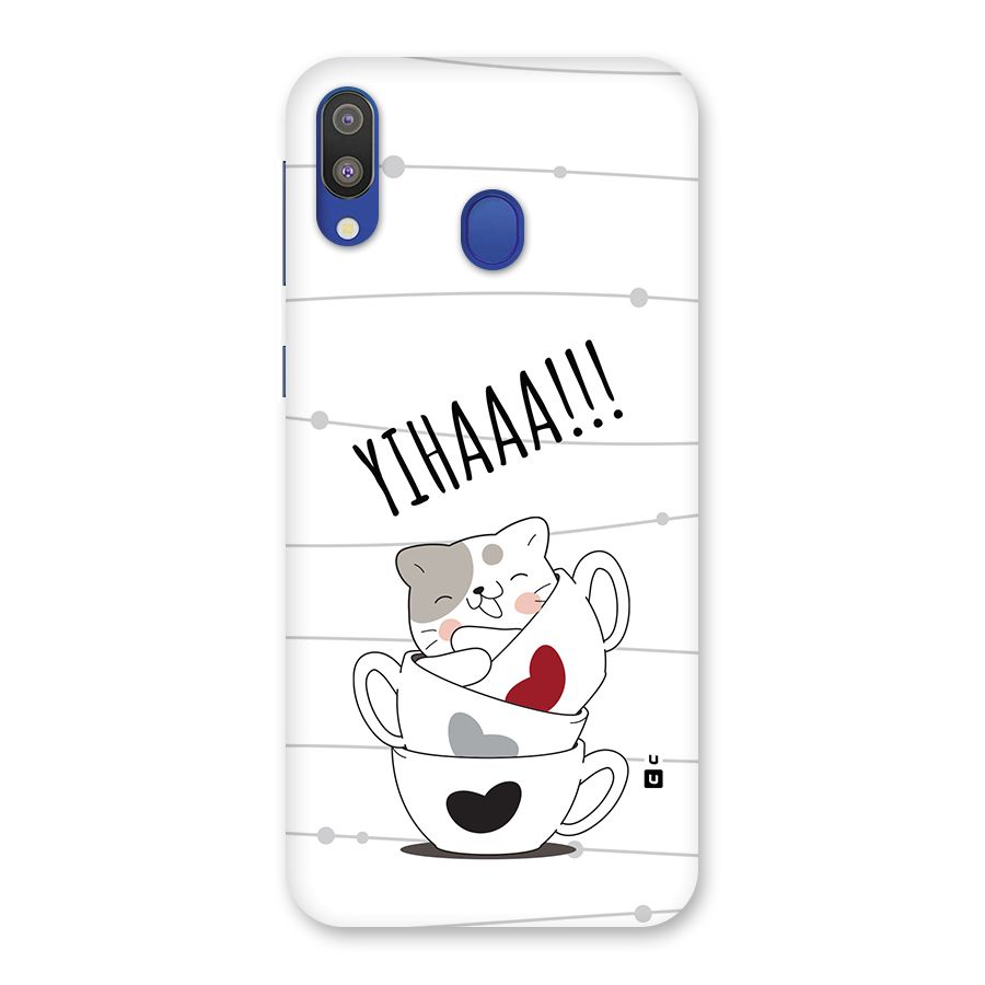 Cute Cat Cup Back Case for Galaxy M20