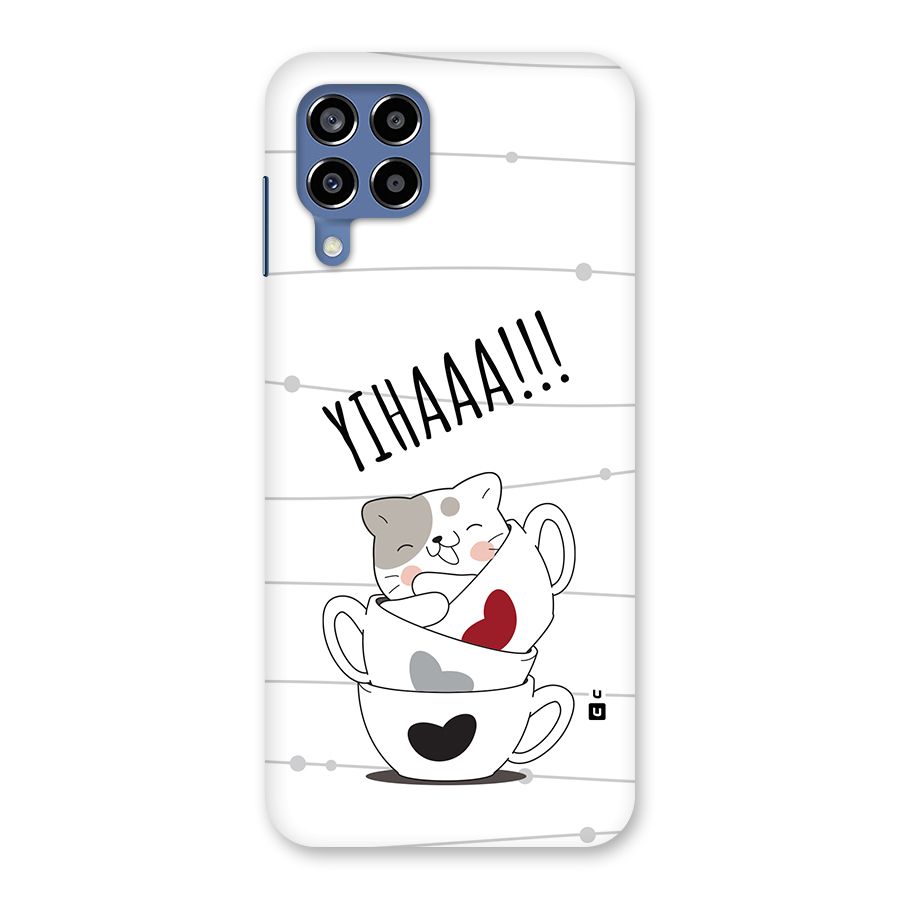 Cute Cat Cup Back Case for Galaxy M53 5G