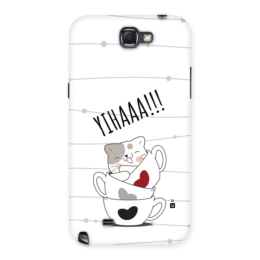 Cute Cat Cup Back Case for Galaxy Note 2