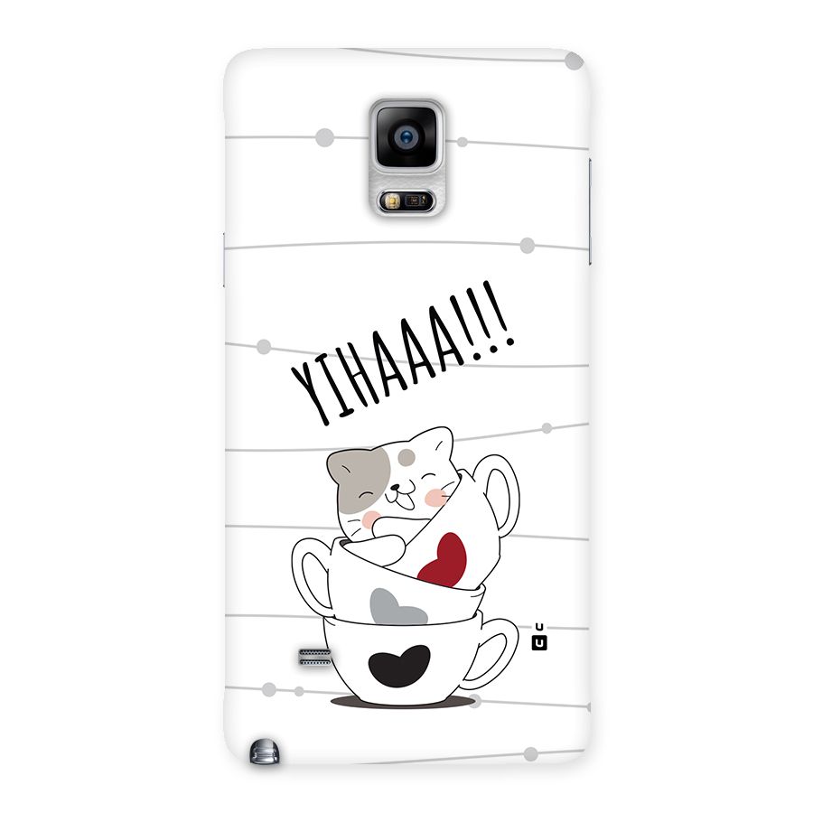 Cute Cat Cup Back Case for Galaxy Note 4
