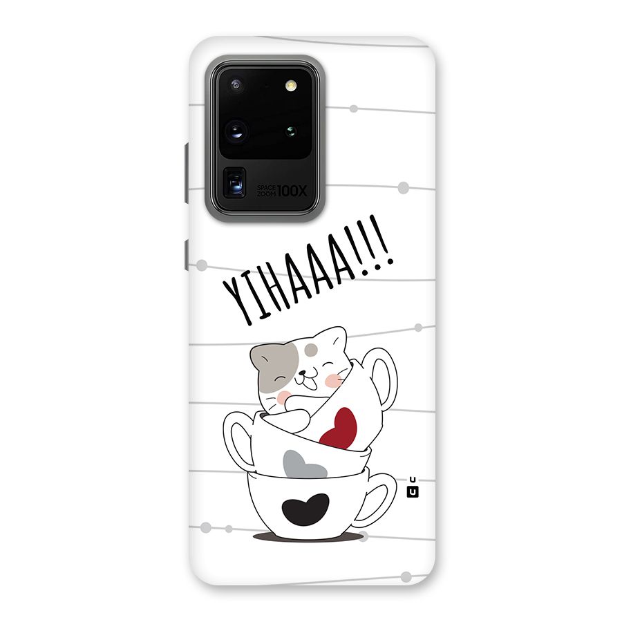 Cute Cat Cup Back Case for Galaxy S20 Ultra