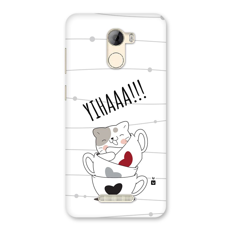 Cute Cat Cup Back Case for Gionee A1 LIte