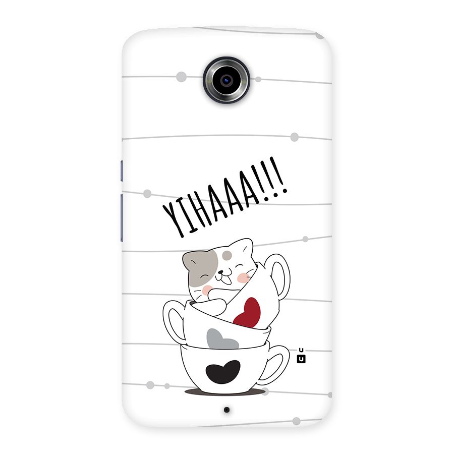 Cute Cat Cup Back Case for Google Nexus 6