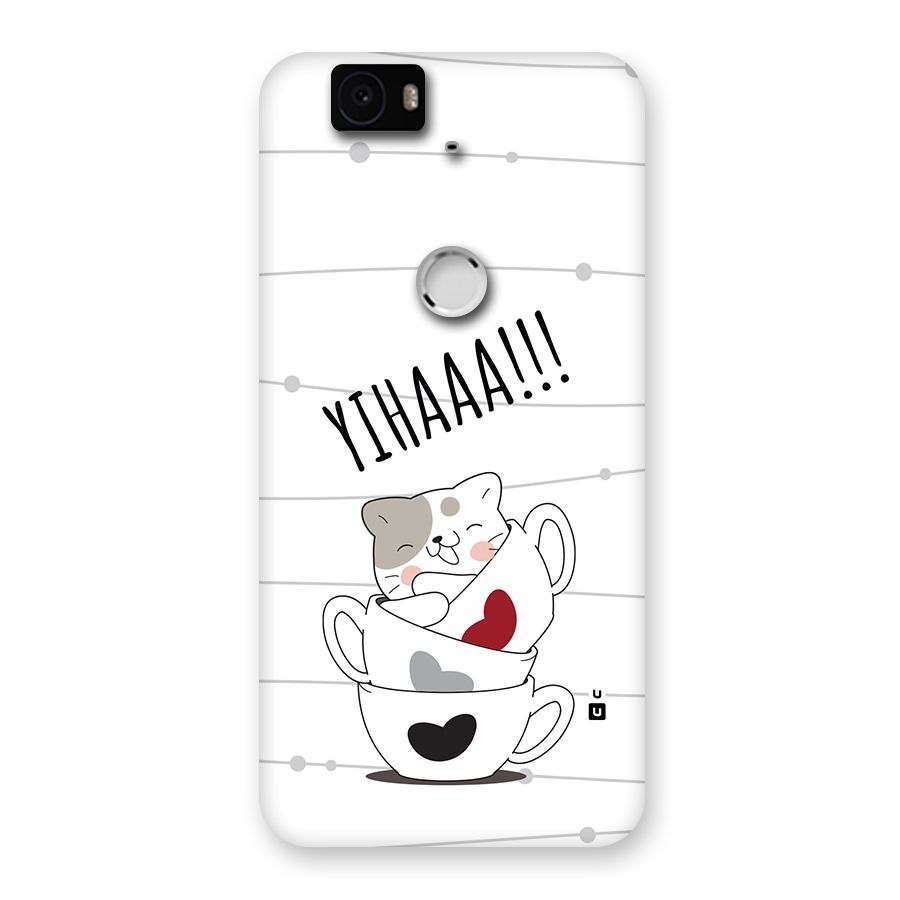 Cute Cat Cup Back Case for Google Nexus 6P