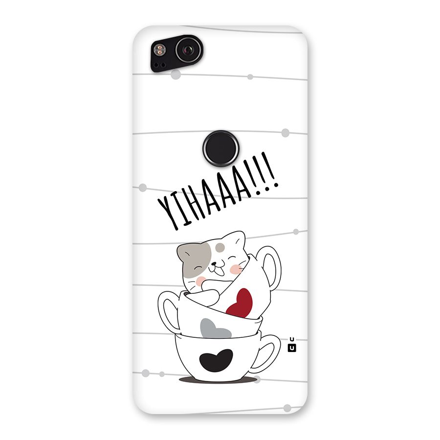 Cute Cat Cup Back Case for Google Pixel 2