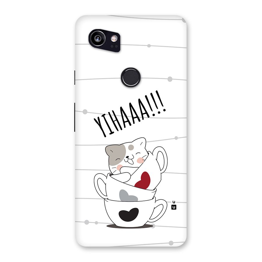 Cute Cat Cup Back Case for Google Pixel 2 XL