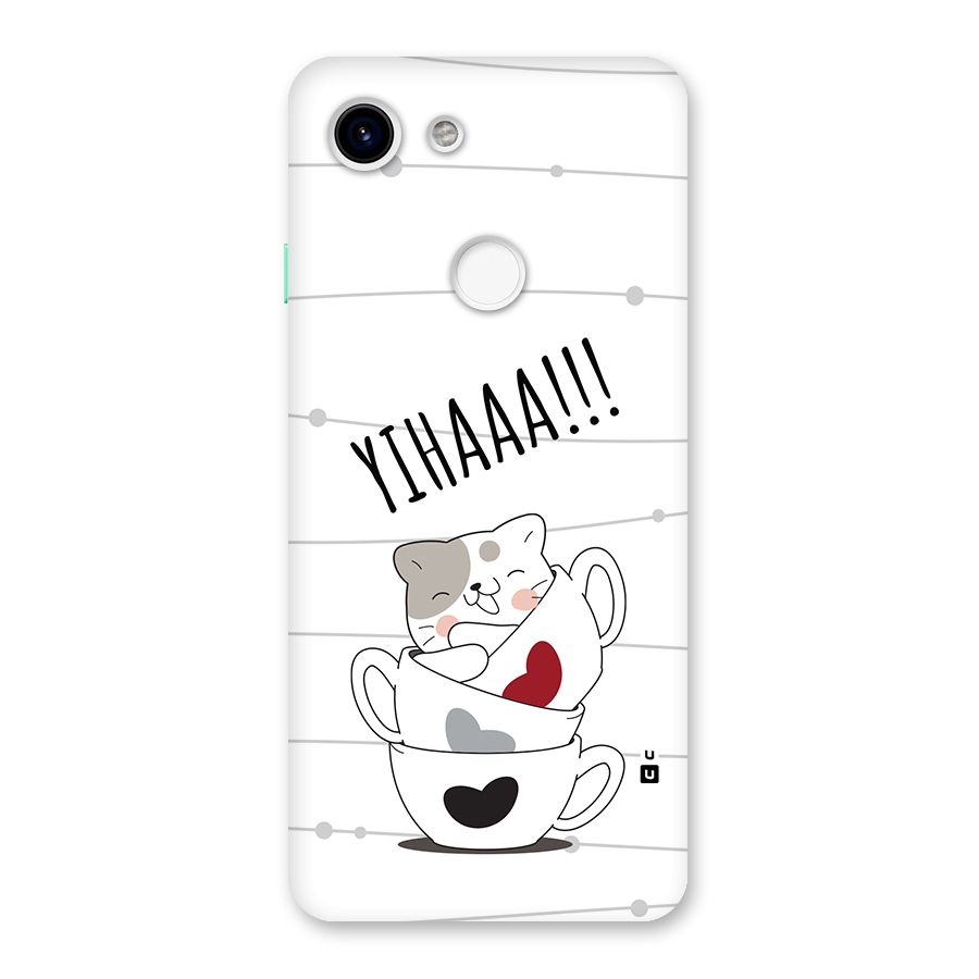 Cute Cat Cup Back Case for Google Pixel 3