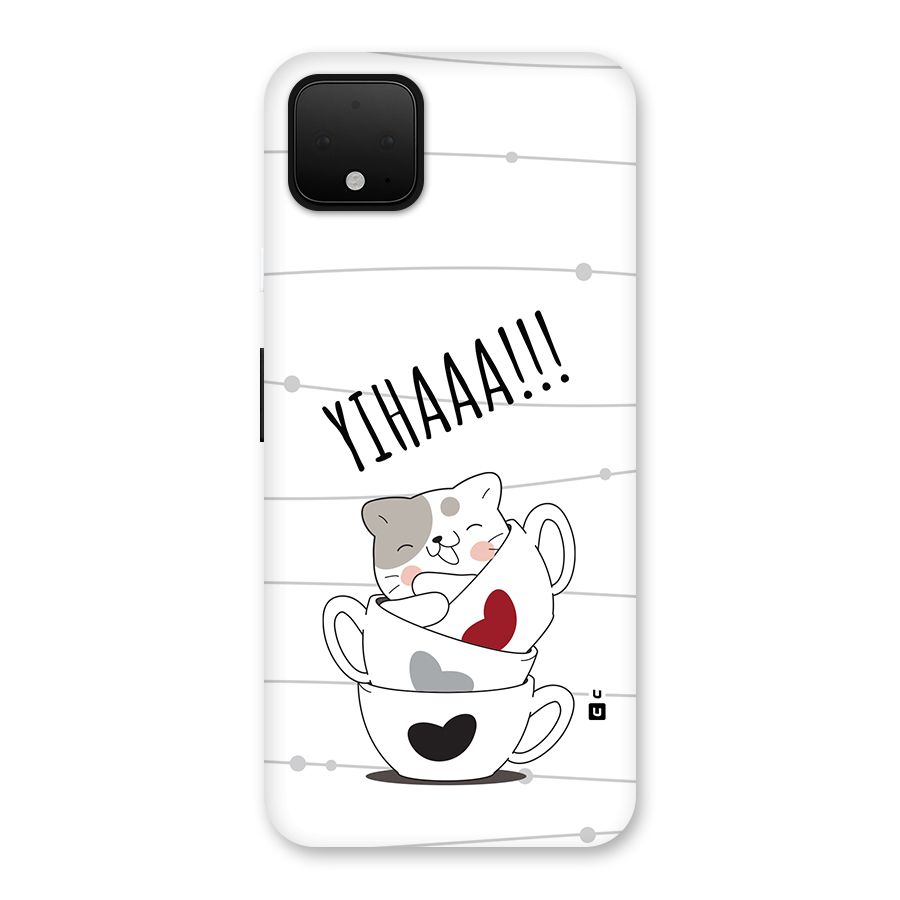 Cute Cat Cup Back Case for Google Pixel 4 XL