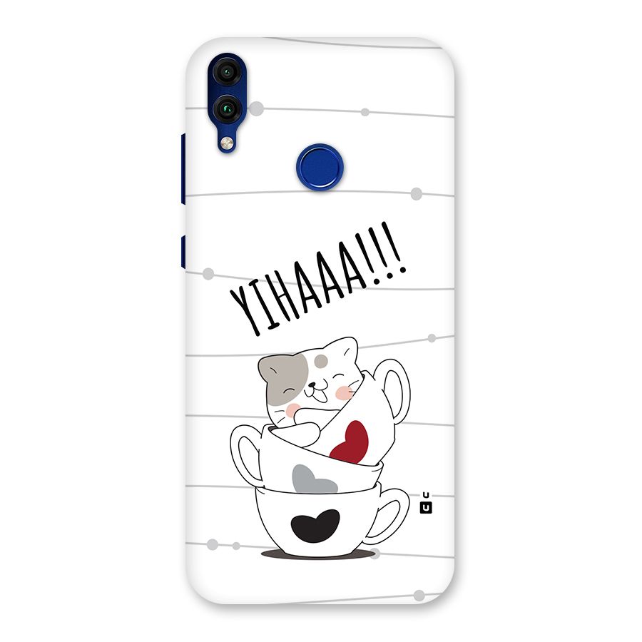 Cute Cat Cup Back Case for Honor 8C