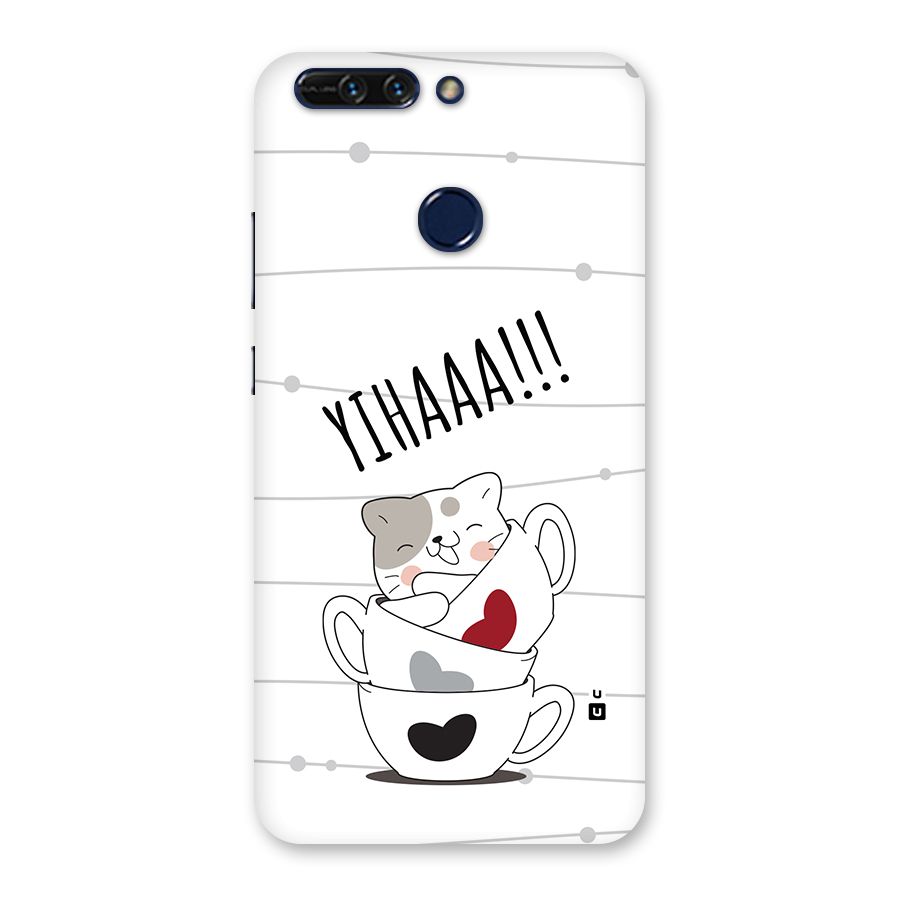Cute Cat Cup Back Case for Honor 8 Pro