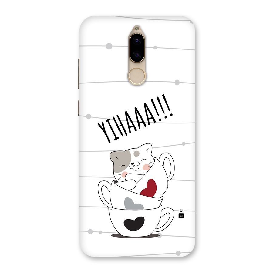 Cute Cat Cup Back Case for Honor 9i