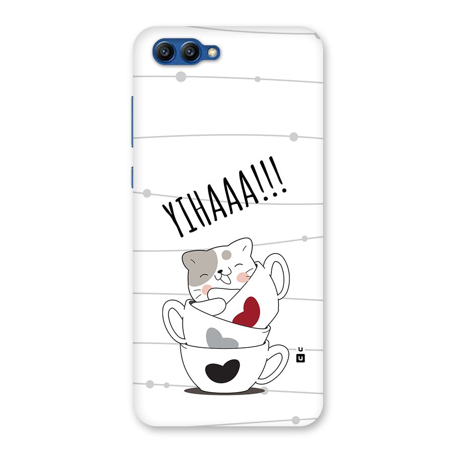 Cute Cat Cup Back Case for Honor View 10