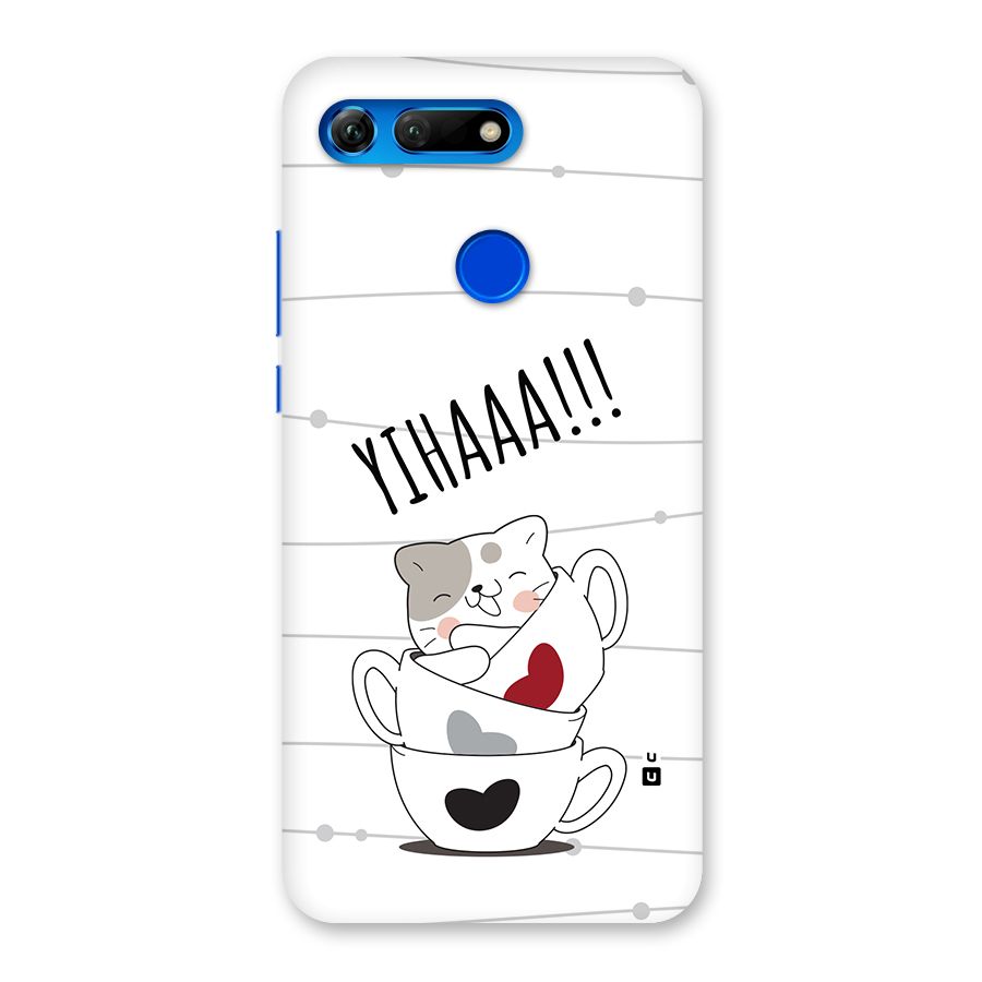 Cute Cat Cup Back Case for Honor View 20