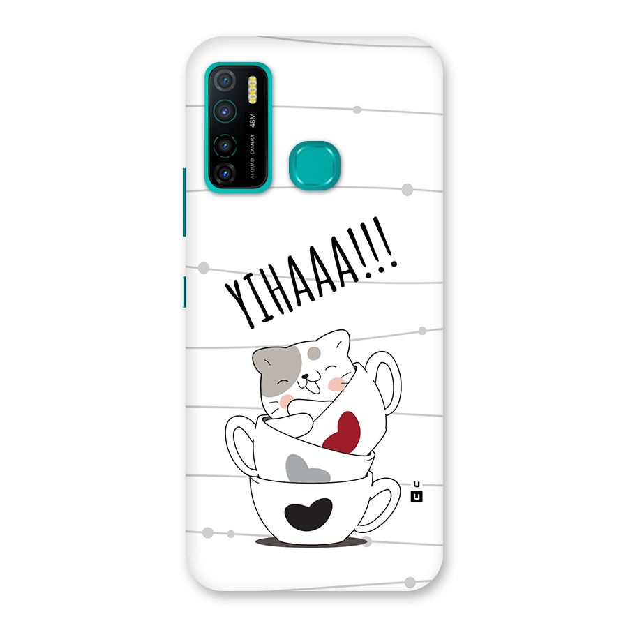 Cute Cat Cup Back Case for Infinix Hot 9 Pro