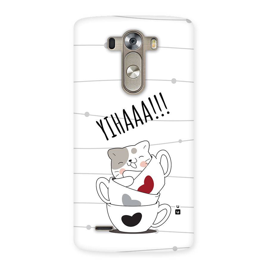 Cute Cat Cup Back Case for LG G3