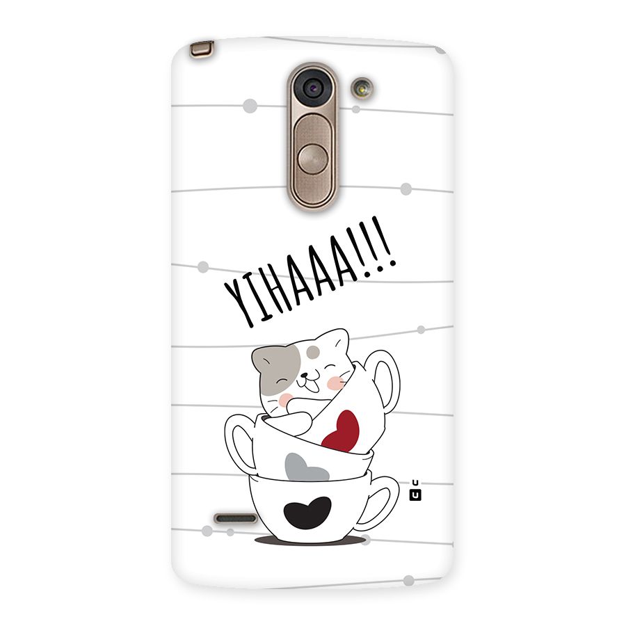 Cute Cat Cup Back Case for LG G3 Stylus