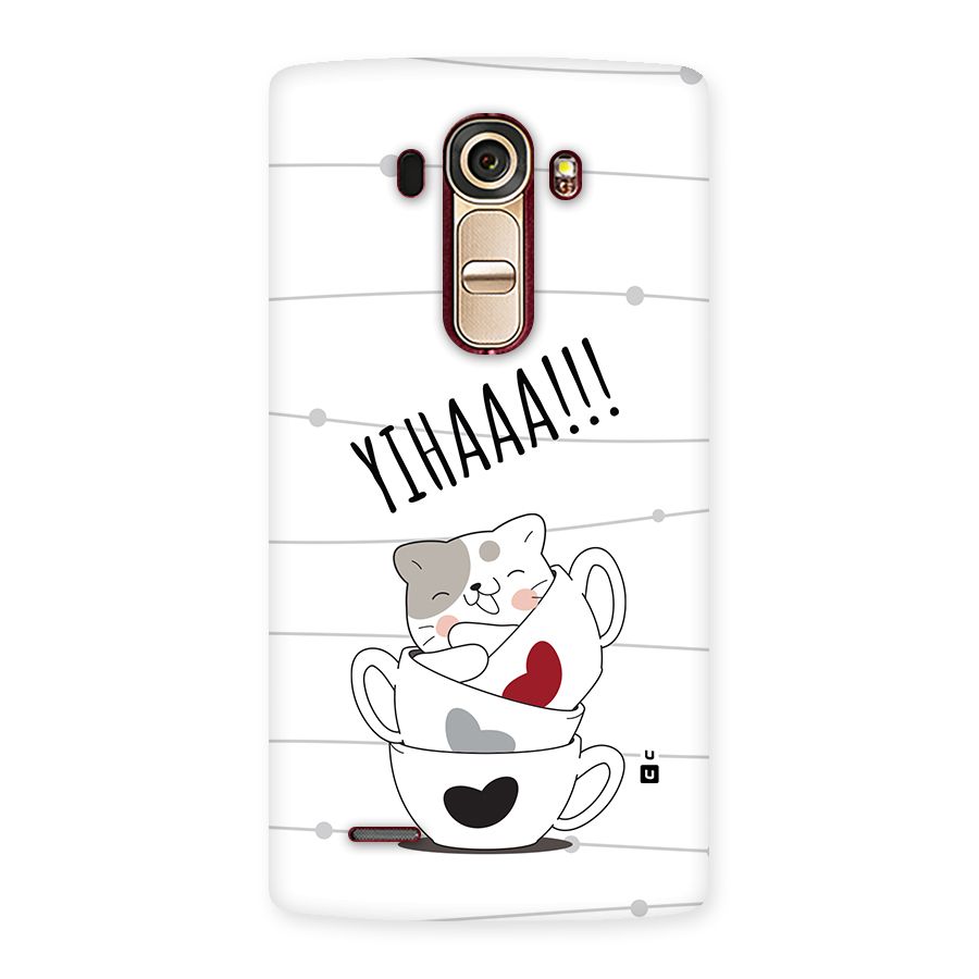 Cute Cat Cup Back Case for LG G4