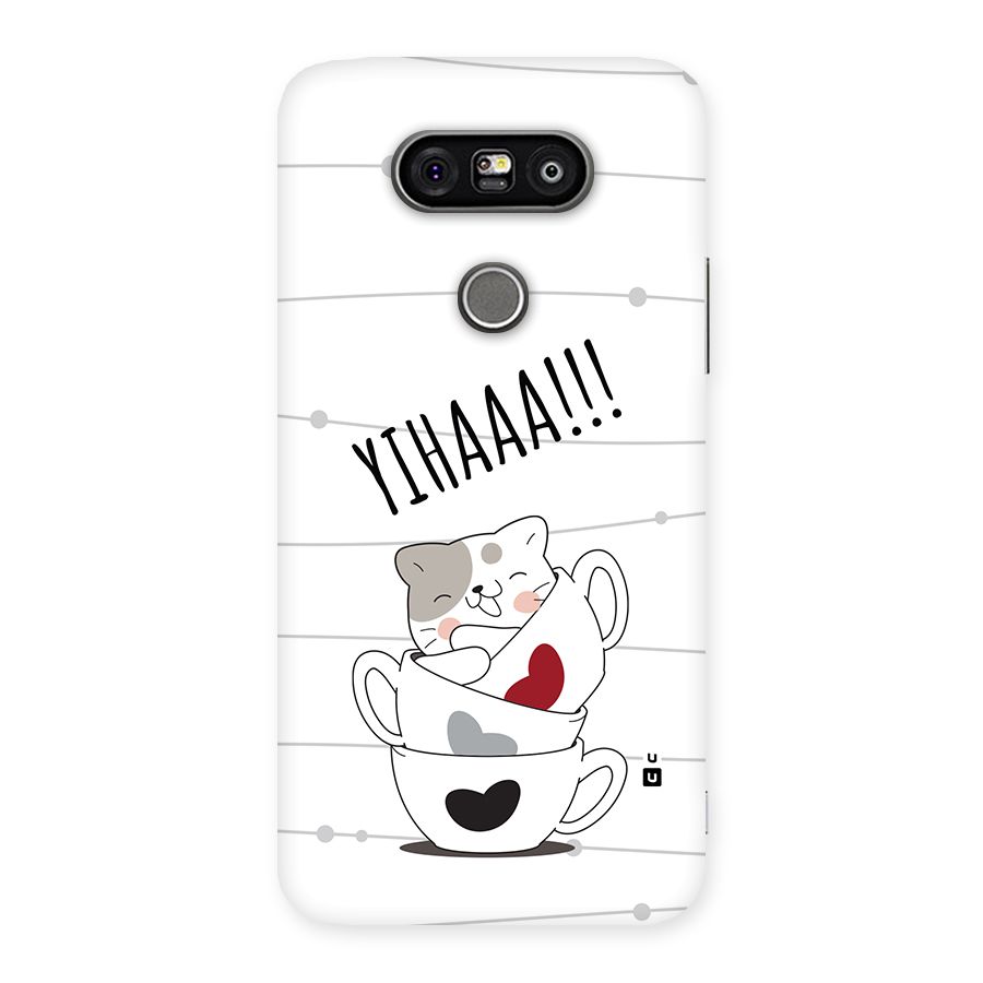 Cute Cat Cup Back Case for LG G5