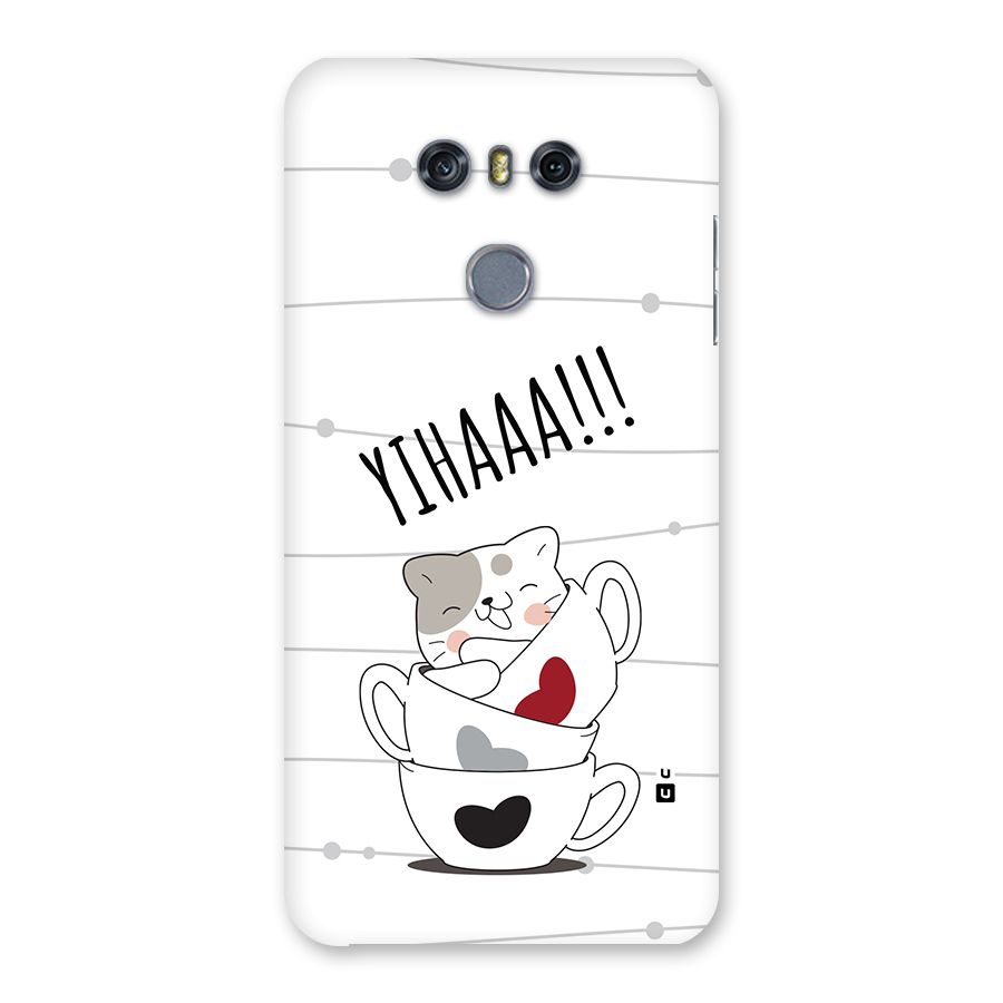 Cute Cat Cup Back Case for LG G6