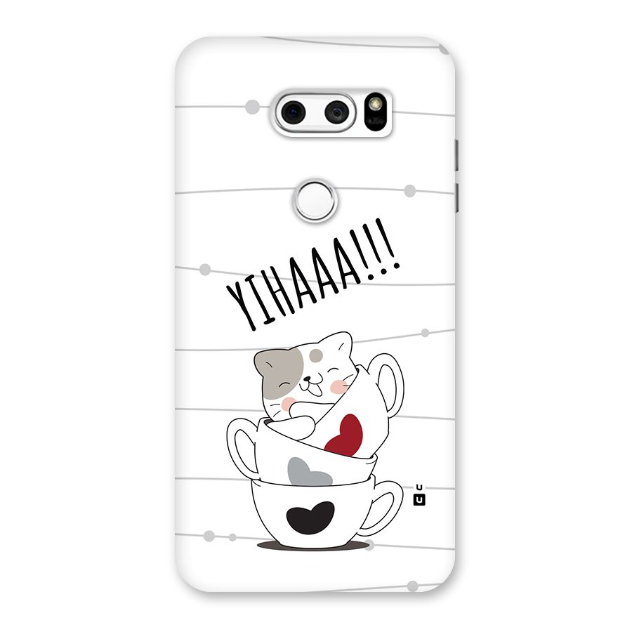 Cute Cat Cup Back Case for LG V30