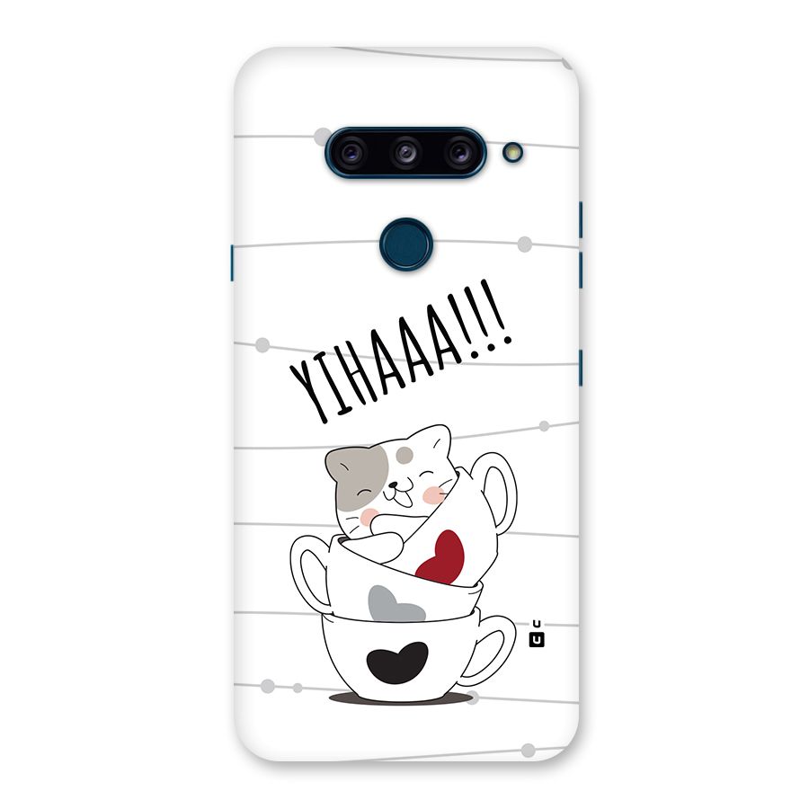 Cute Cat Cup Back Case for LG  V40 ThinQ