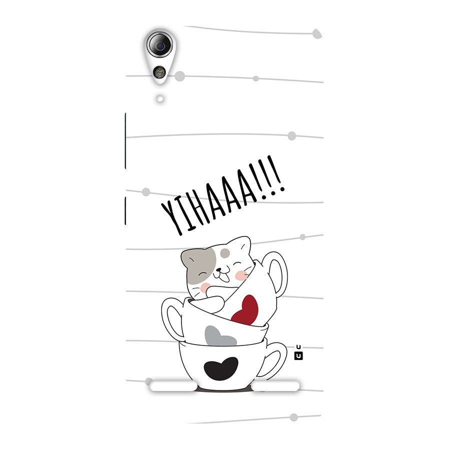 Cute Cat Cup Back Case for Lenovo A6000 Plus