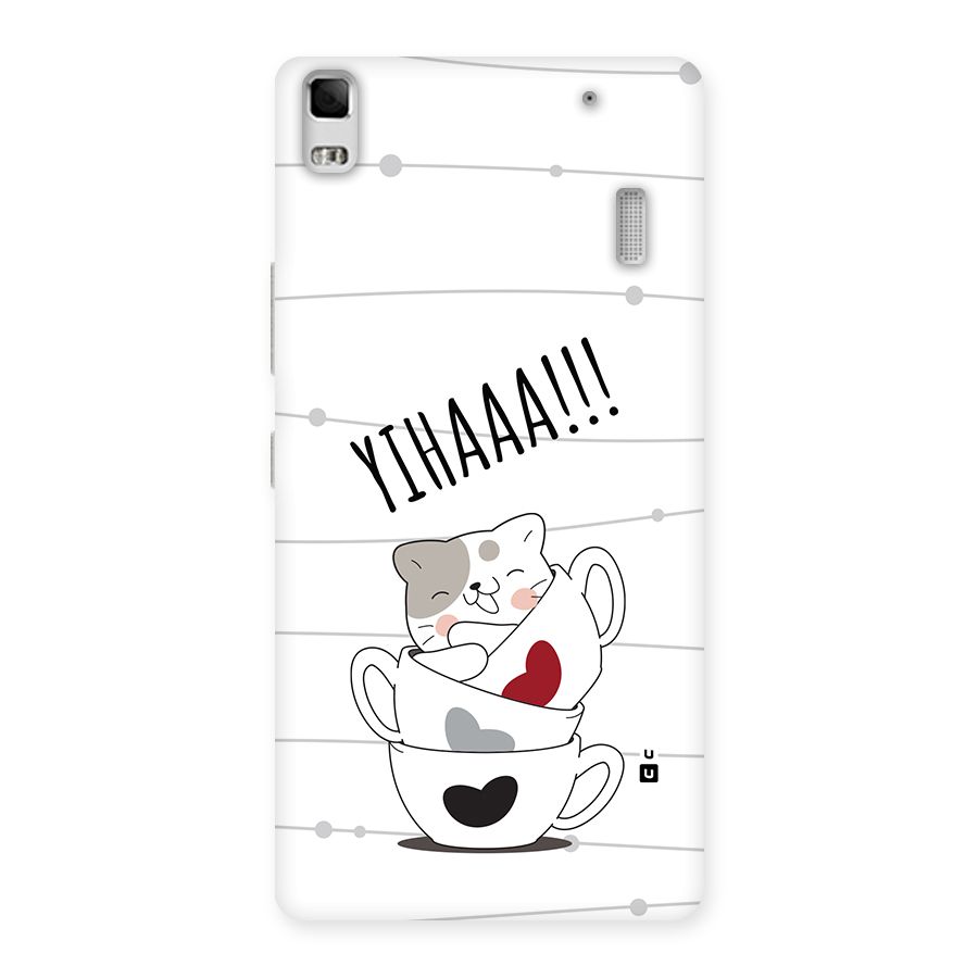 Cute Cat Cup Back Case for Lenovo K3 Note