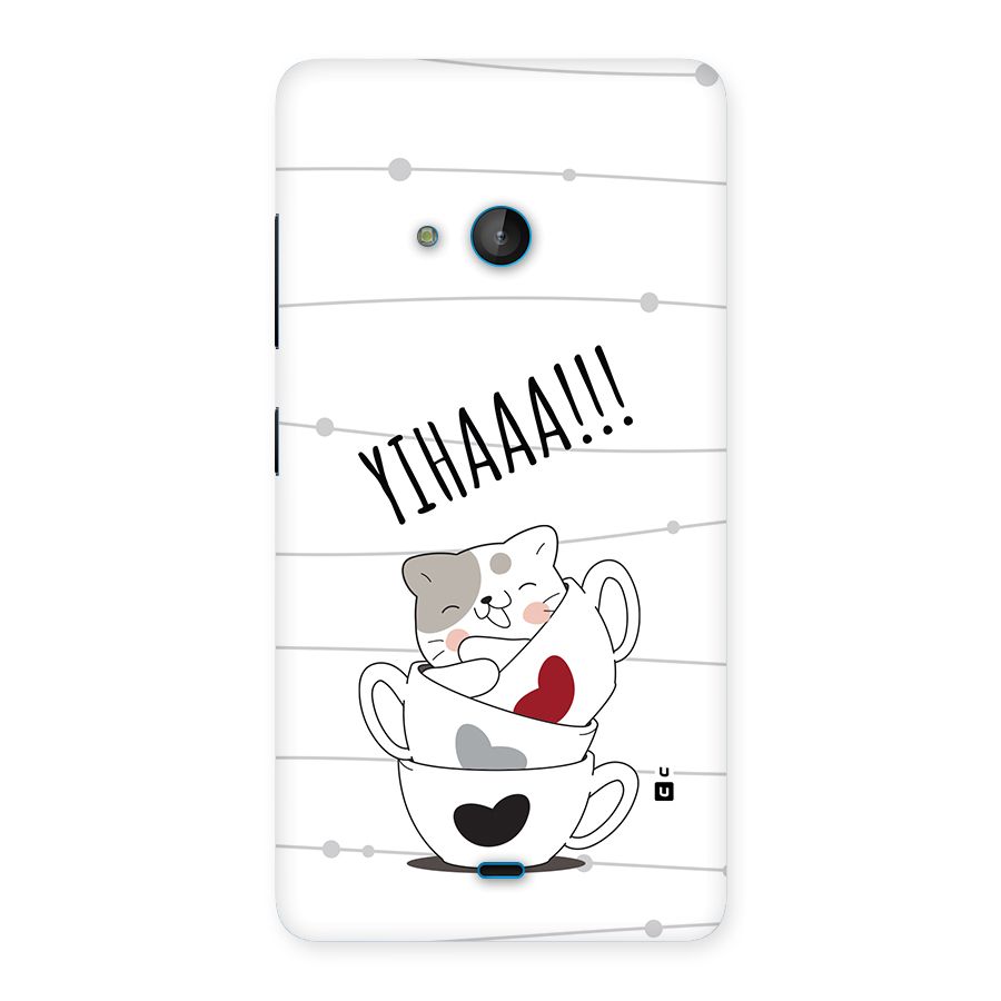 Cute Cat Cup Back Case for Lumia 540