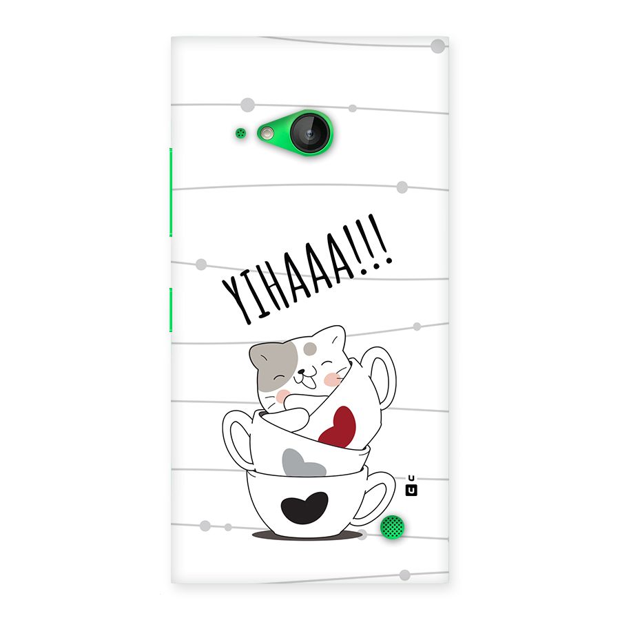 Cute Cat Cup Back Case for Lumia 730