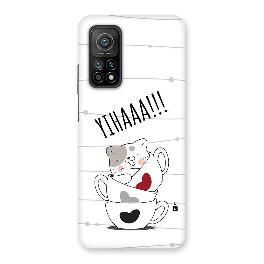 Cute Cat Cup Back Case for Mi 10T 5G