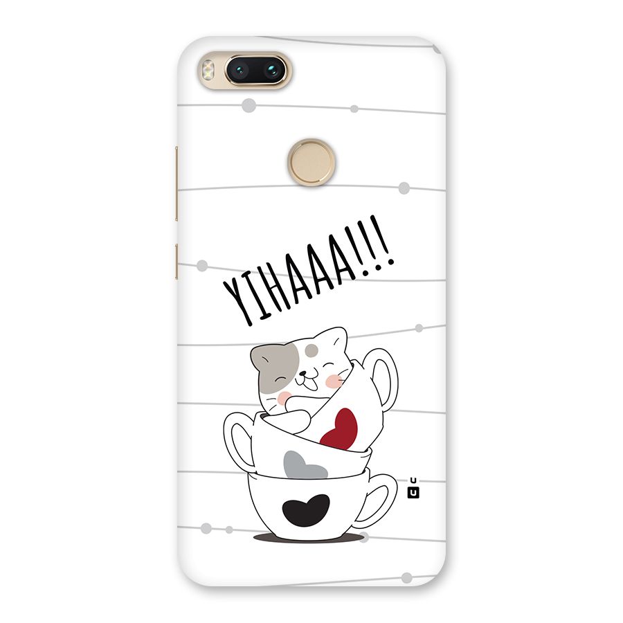 Cute Cat Cup Back Case for Mi A1