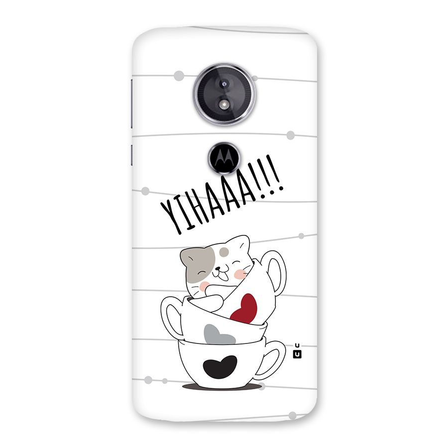 Cute Cat Cup Back Case for Moto E5