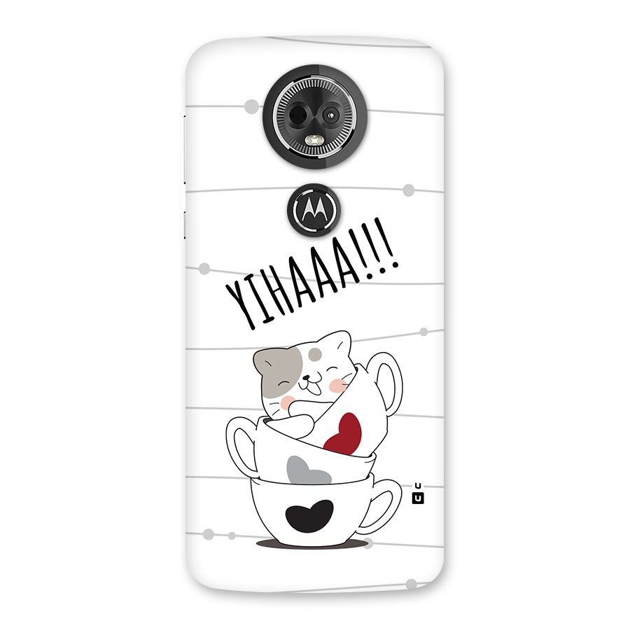 Cute Cat Cup Back Case for Moto E5 Plus