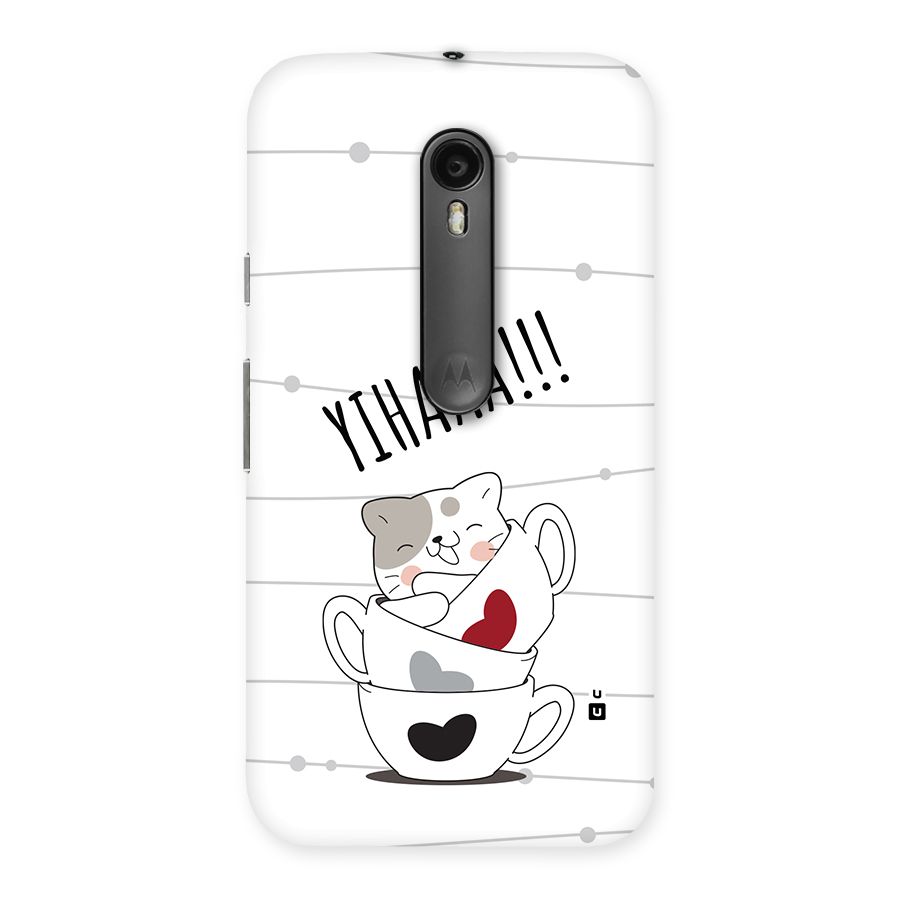 Cute Cat Cup Back Case for Moto G3