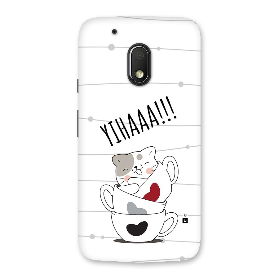 Cute Cat Cup Back Case for Moto G4 Play