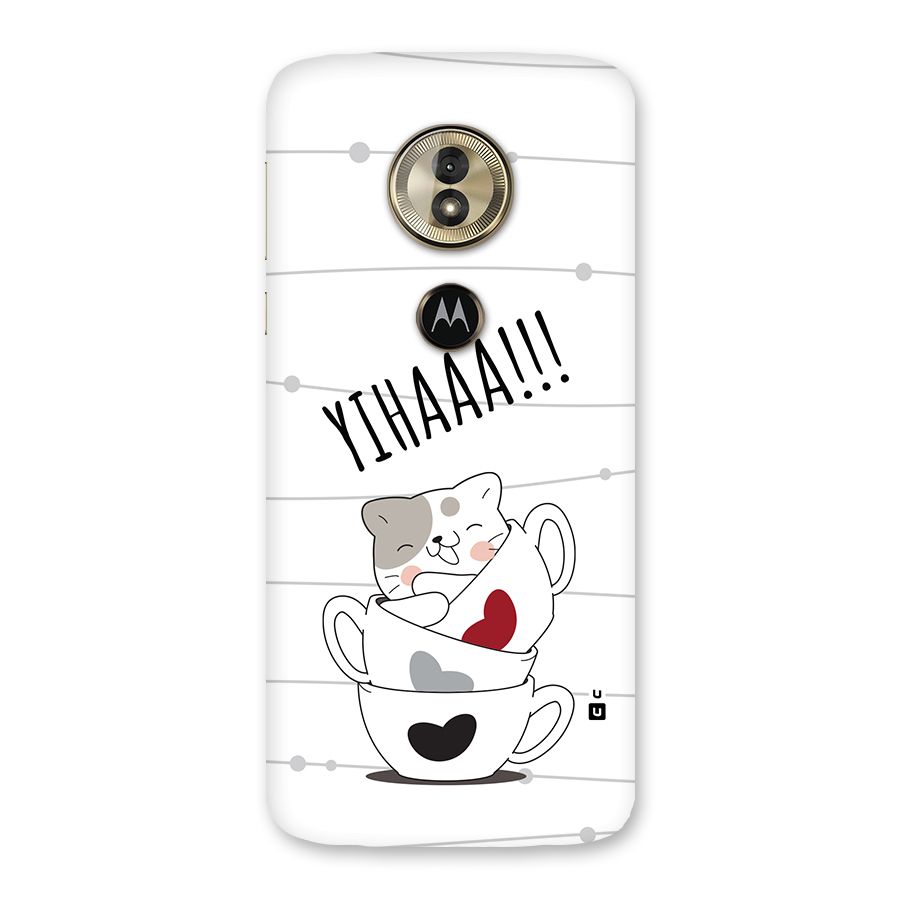 Cute Cat Cup Back Case for Moto G6 Play