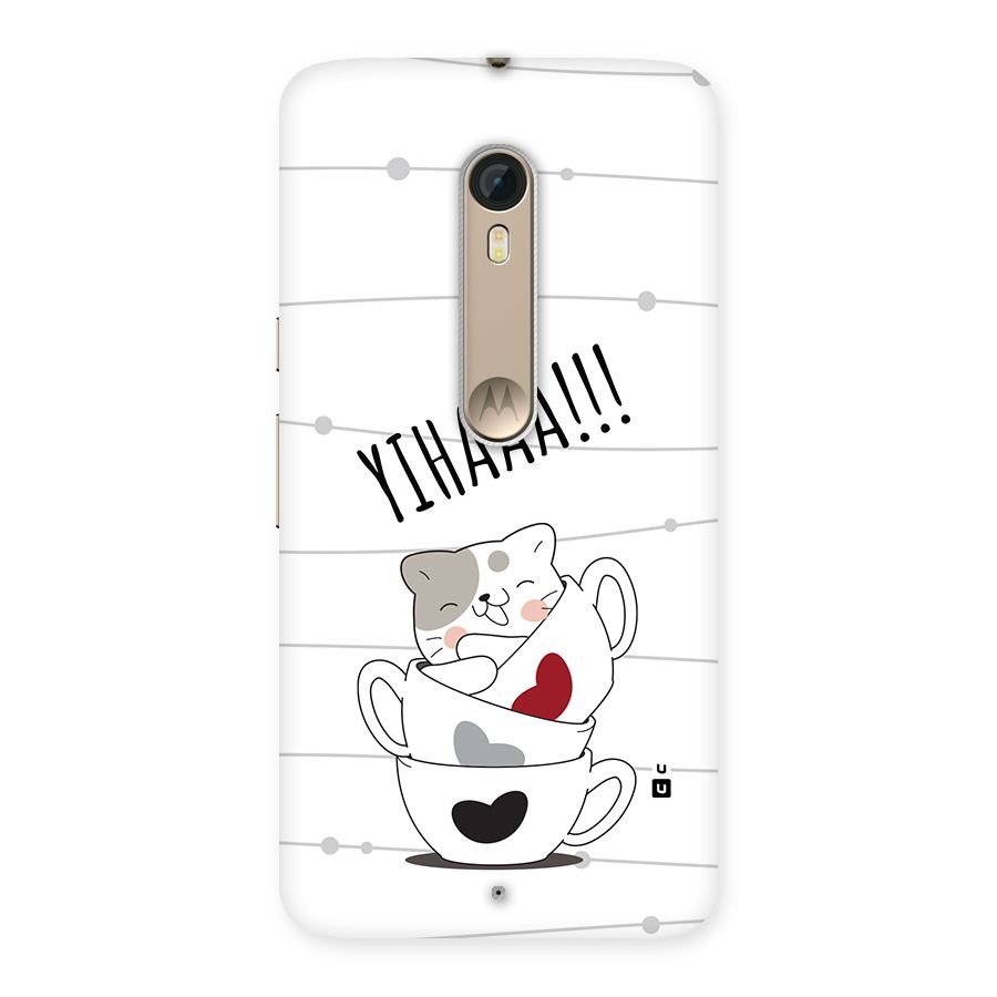 Cute Cat Cup Back Case for Moto X Style