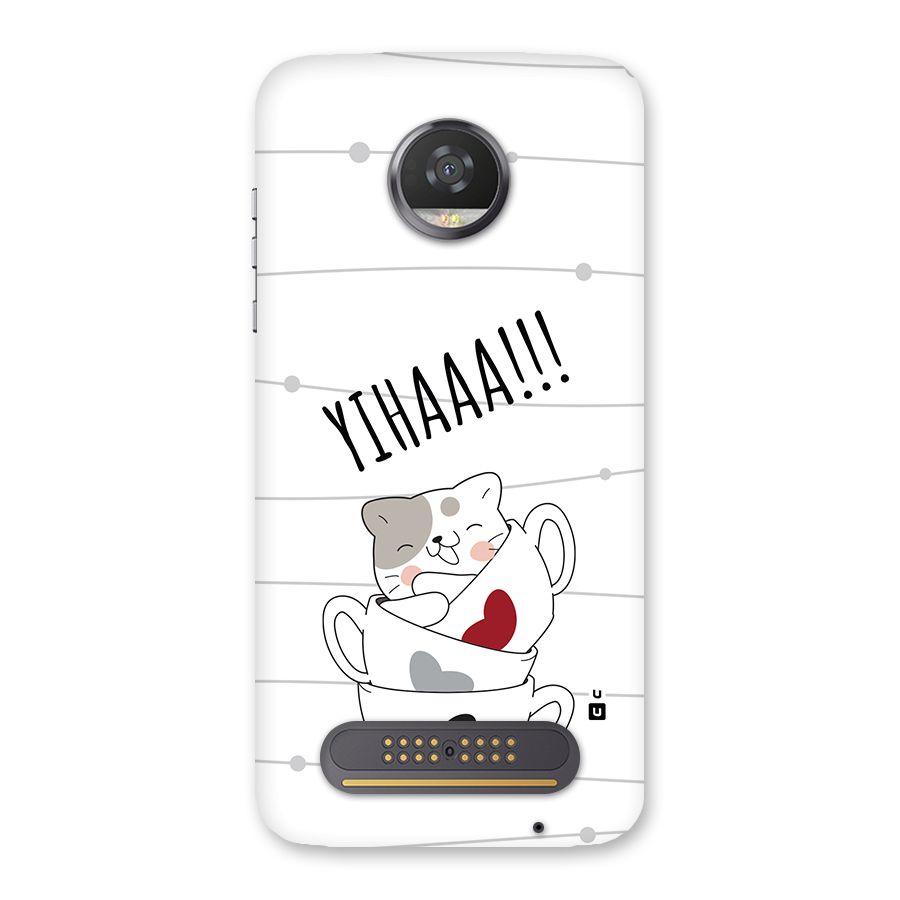 Cute Cat Cup Back Case for Moto Z2 Play