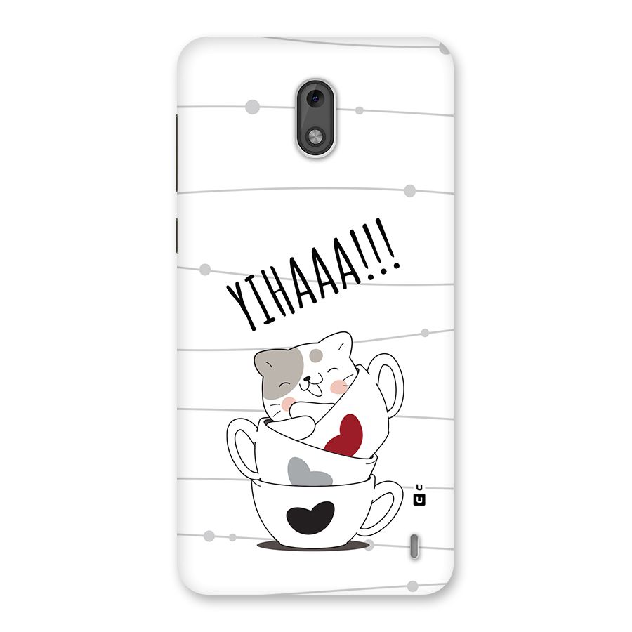 Cute Cat Cup Back Case for Nokia 2