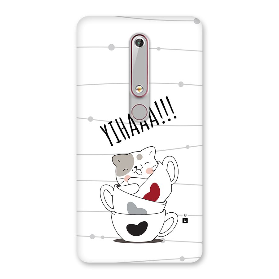 Cute Cat Cup Back Case for Nokia 6.1