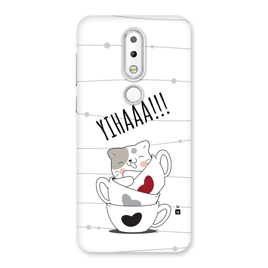 Cute Cat Cup Back Case for Nokia 6.1 Plus