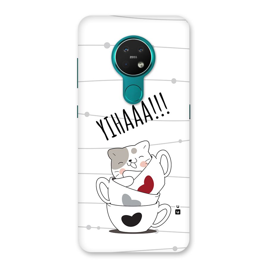 Cute Cat Cup Back Case for Nokia 7.2