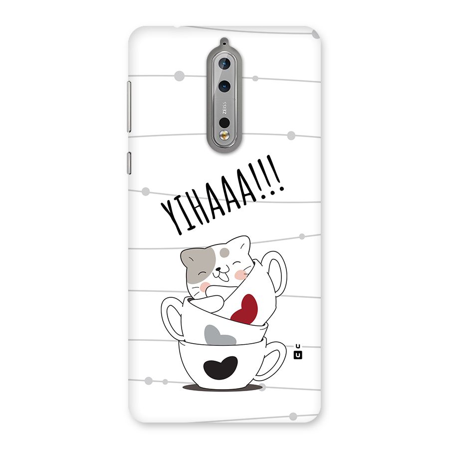 Cute Cat Cup Back Case for Nokia 8