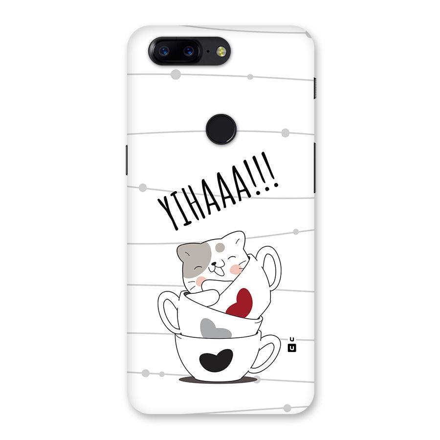 Cute Cat Cup Back Case for OnePlus 5T